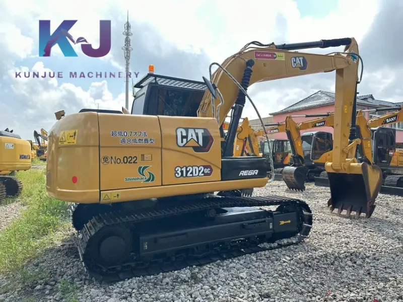 Grande escavadeira hidráulica CAT 312D2 12ton usada, fornecimento global